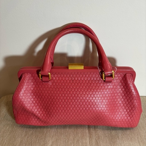 ANNA TOSANI Bubble Gum Pink Satchel Handbag with Many Pockets Main Compartment - Picture 11 of 16